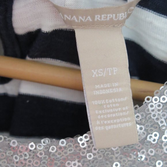 BANANA REPUBLIC - Sequin neck stripe top - Picture 7 of 7